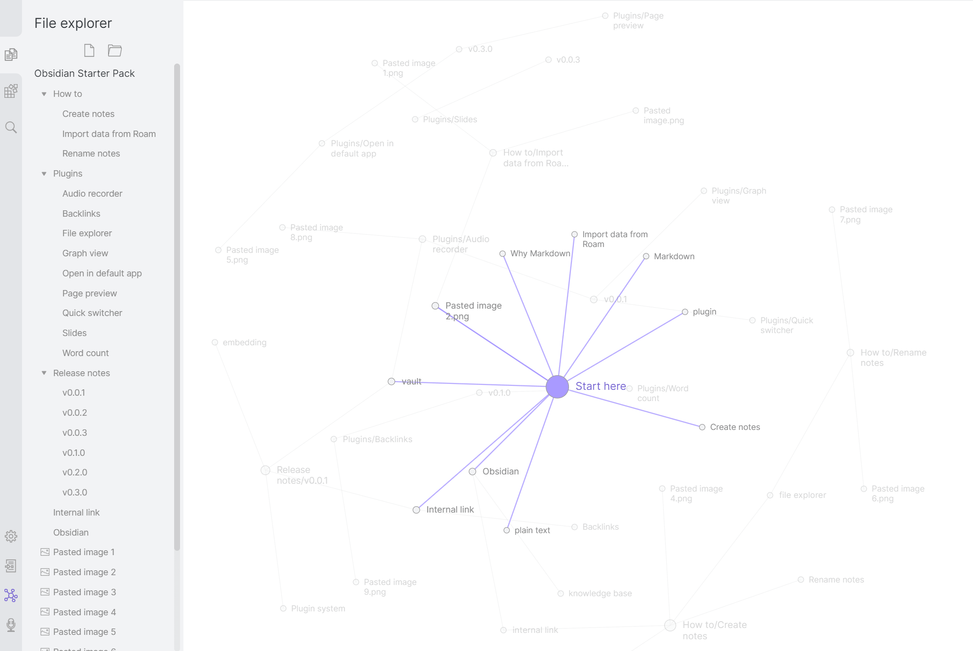 Obsidian Graph View 官方截图